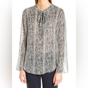 Theory snakeskin print blouse